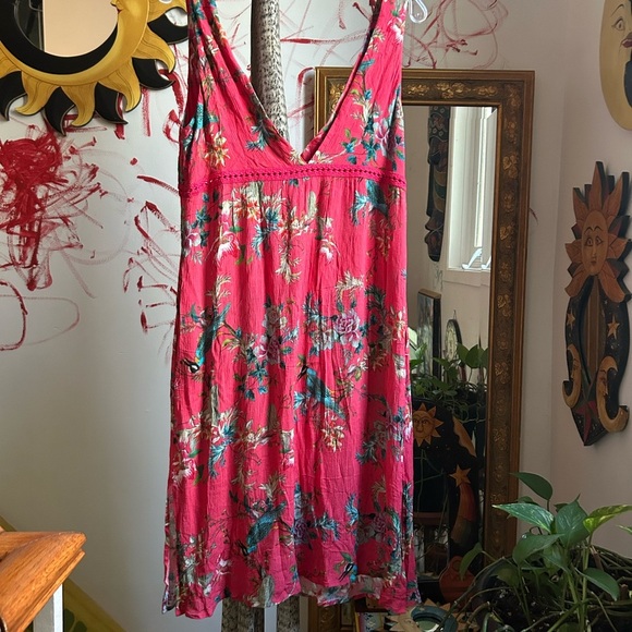 Johnny Was Pink Floral Midi Dress M - Picture 8 of 16
